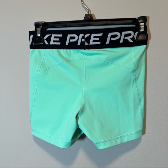 Nike Pro Women’s Aqua Spandex Shorts Small - Picture 3 of 8